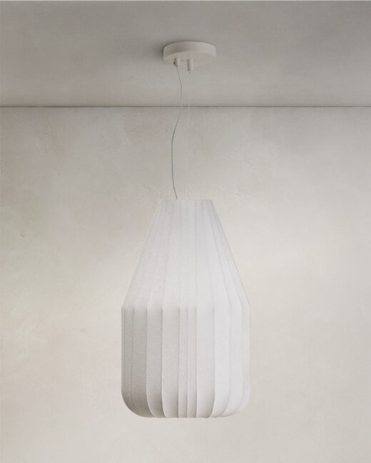 Kave Home Somar plafondlamp van synthetische vezels en stalen staven Ø30 cm