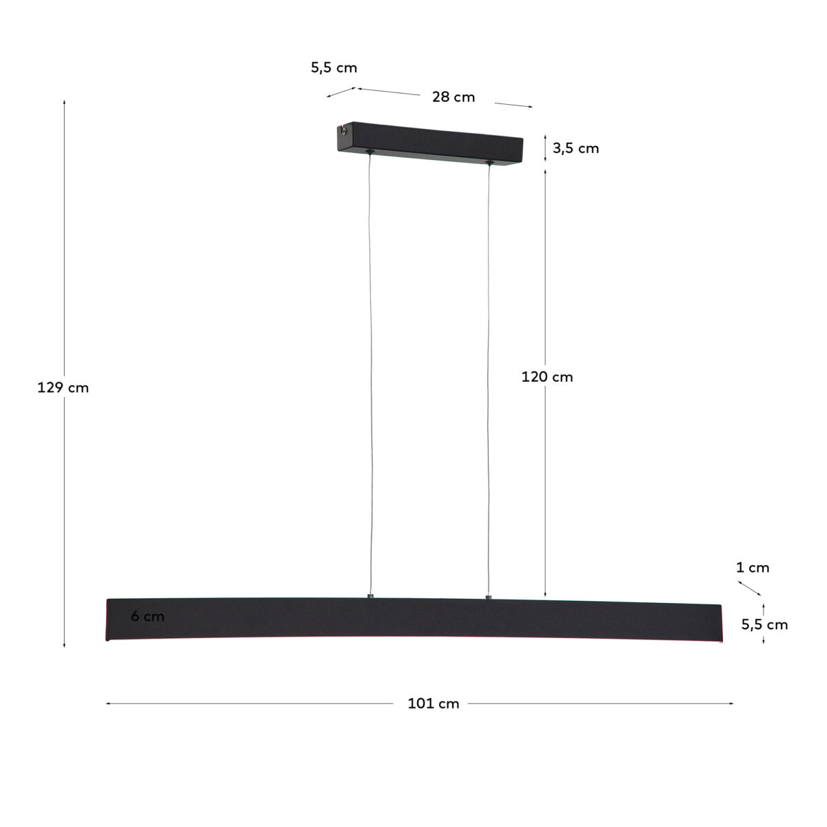 Kave Home Boadella plafondlamp in een zwarte afwerking - Afbeelding 5