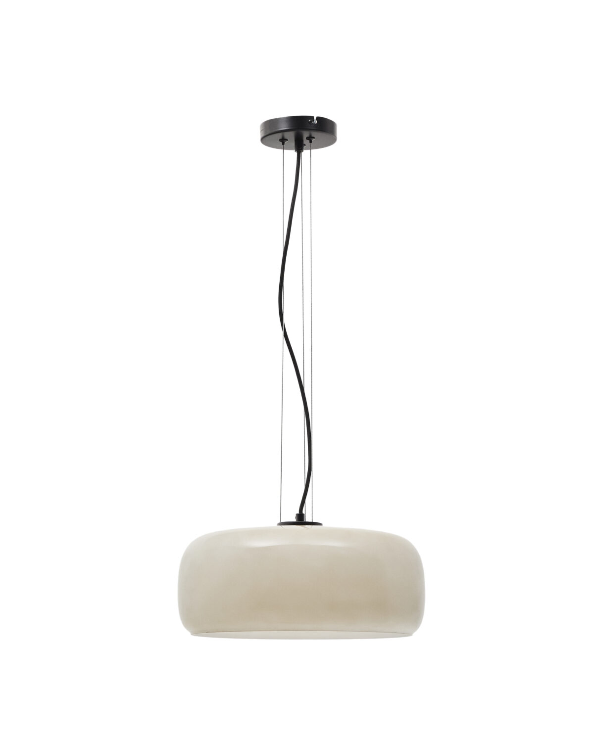 Kave Home Reig plafondlamp van lichtgrijs glas Ø 38 cm - Afbeelding 4