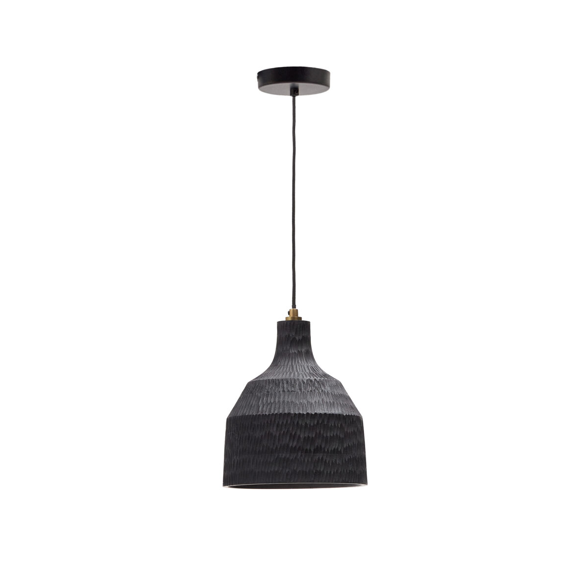 Kave Home Amire plafondlamp van hout met zwarte afwerking Ø 21 cm - Afbeelding 5