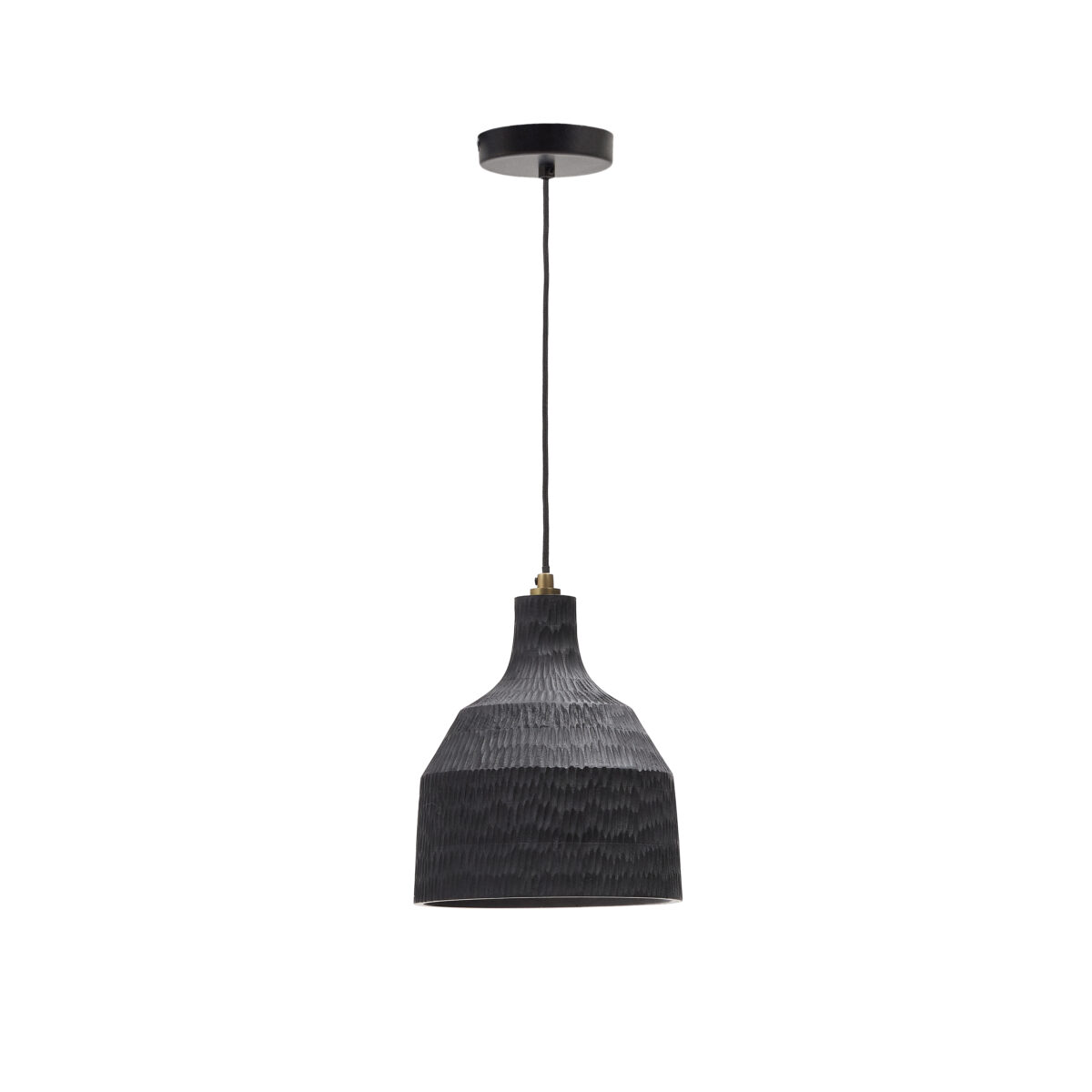 Kave Home Amire plafondlamp van hout met zwarte afwerking Ø 21 cm - Afbeelding 6
