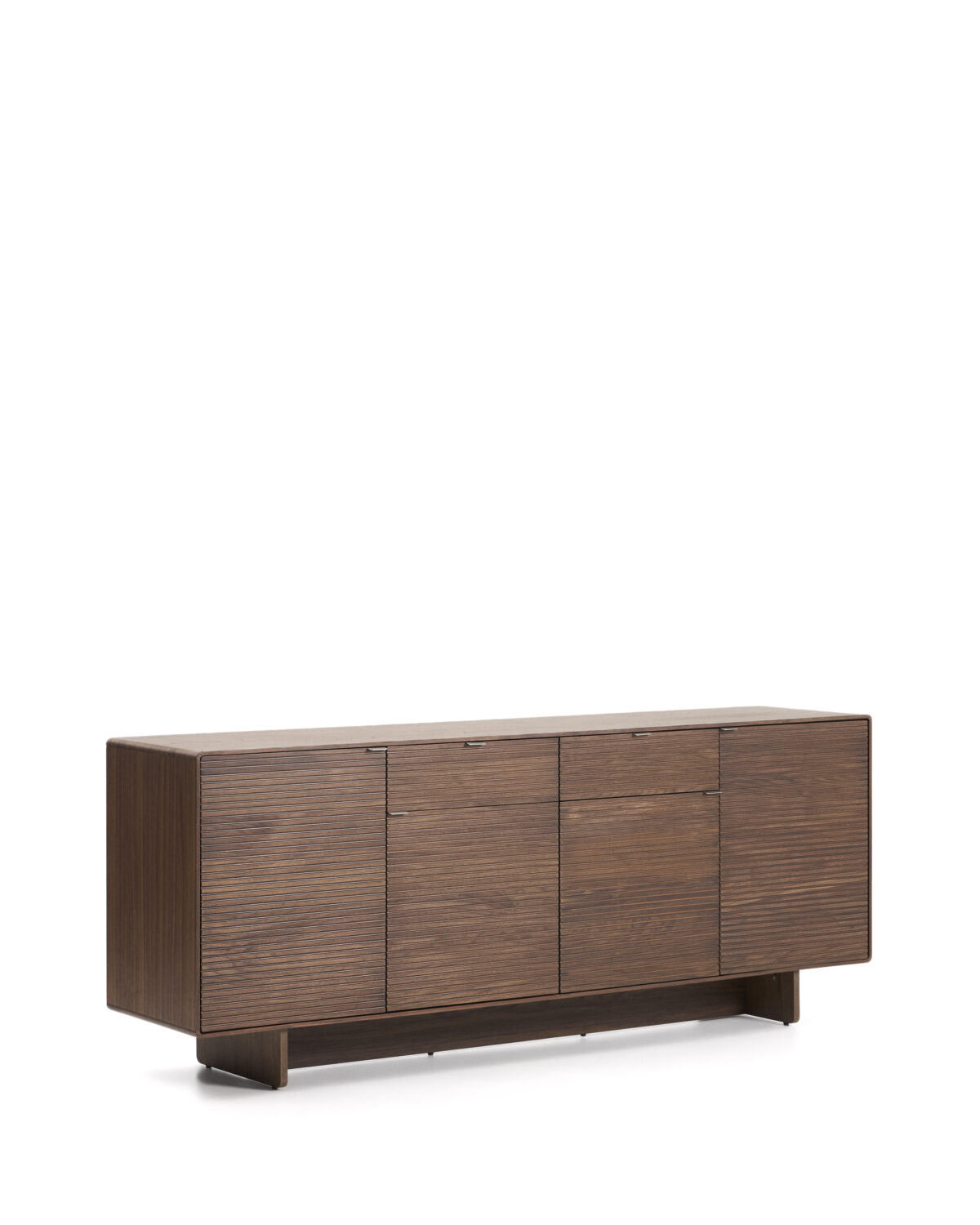 Kave Home Norlen dressoir met 4 deuren en 2 laden in walnootfineer FSC Mix Credit 194,5 x 78 cm - Afbeelding 9