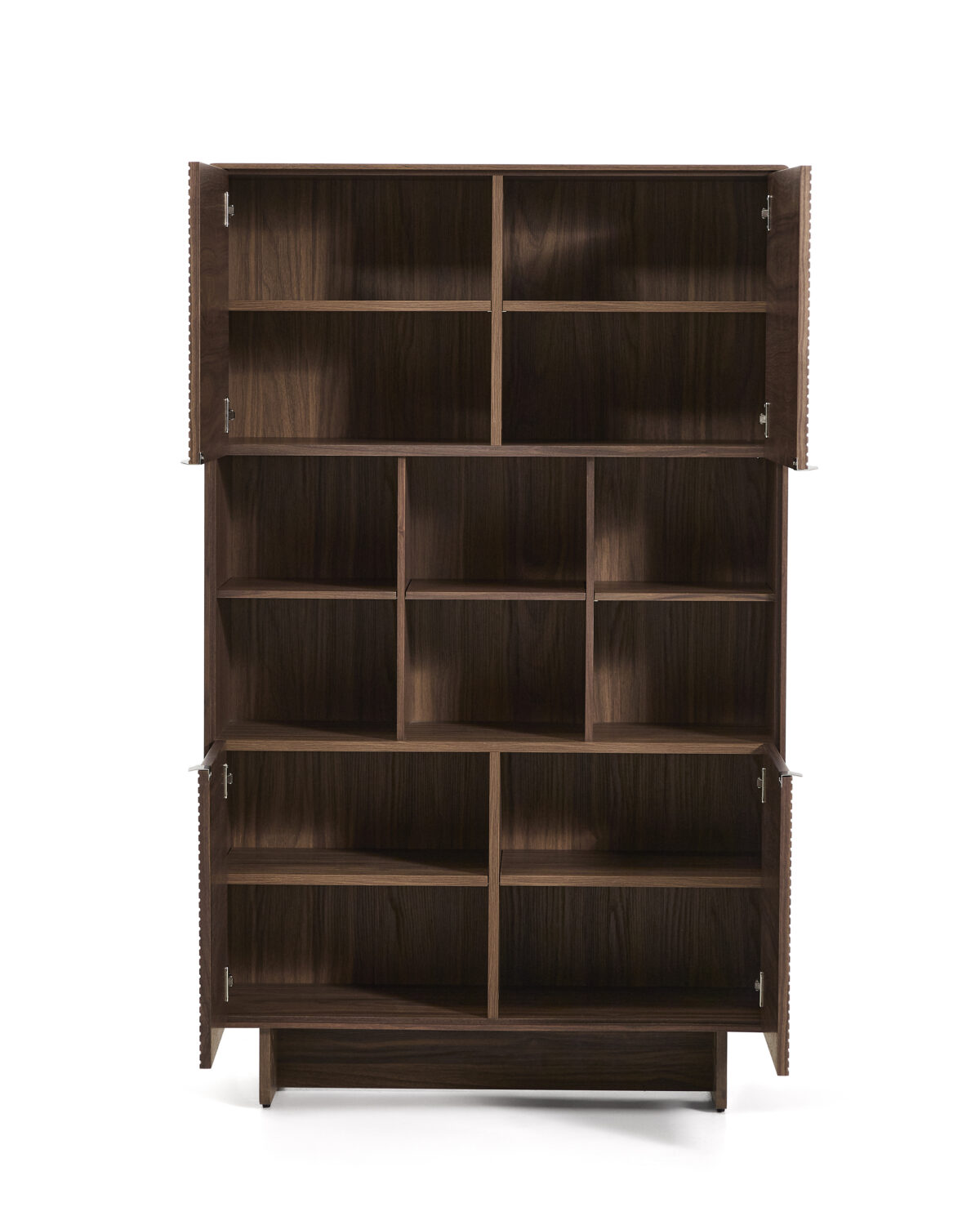 Kave Home Norlen hoog dressoir met 4 deuren in walnootfineer FSC Mix Credit 100 x 163 cm - Afbeelding 9