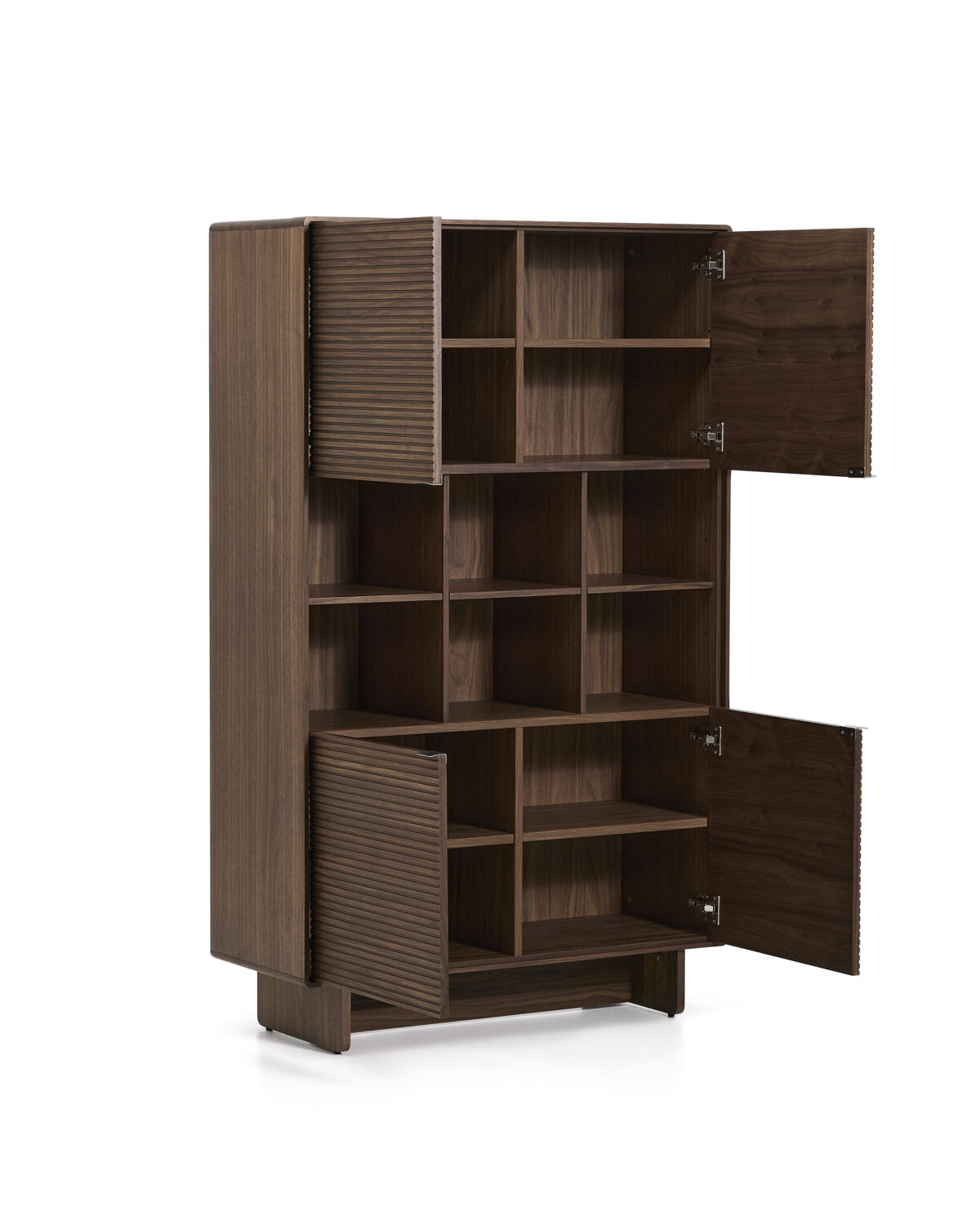 Kave Home Norlen hoog dressoir met 4 deuren in walnootfineer FSC Mix Credit 100 x 163 cm - Afbeelding 10