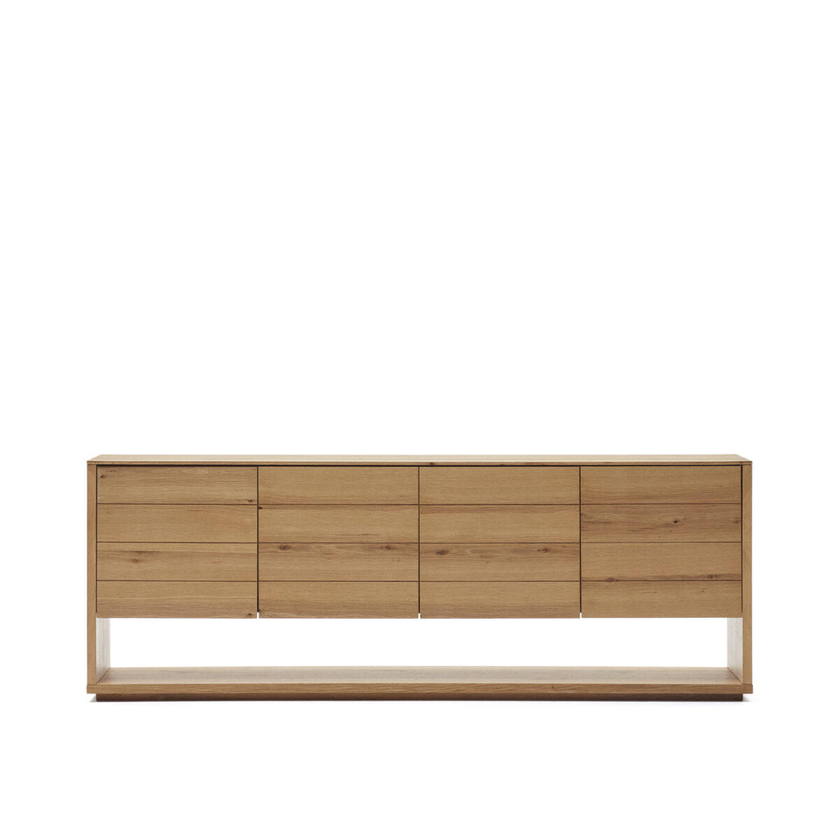 Kave Home Alguema dressoir 4 deuren in eiken fineer met natuurlijke afwerking 200 x 74 cm - Afbeelding 4