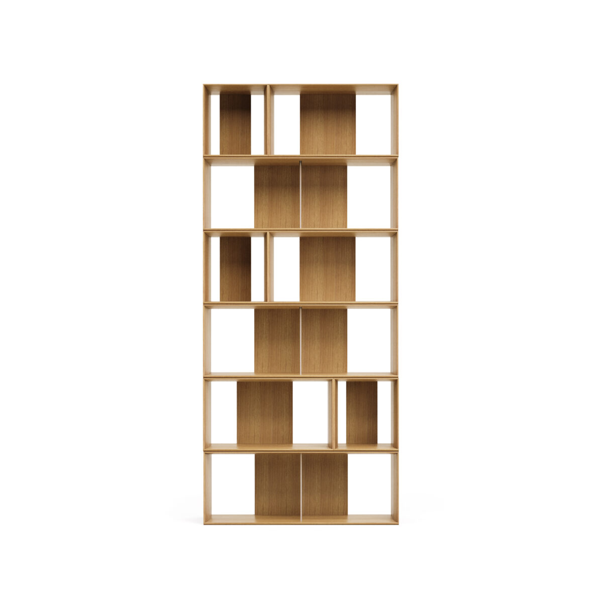 Kave Home Set Litto van 9 modulaire planken in eikenfineer 202 x 114 cm - Afbeelding 13