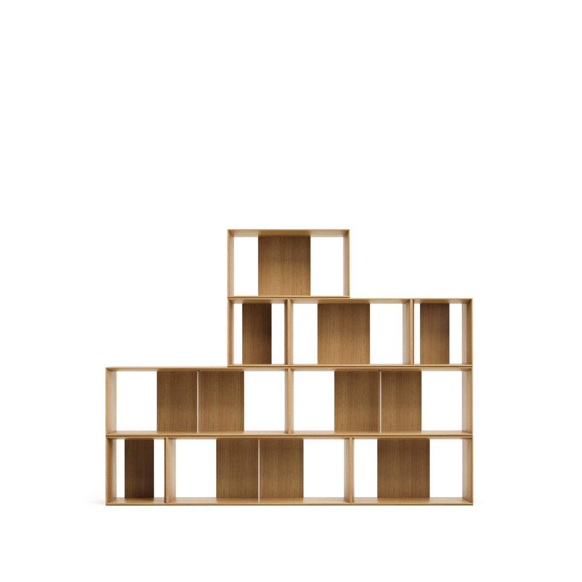 Kave Home Set Litto van 9 modulaire planken in eikenfineer 202 x 114 cm - Afbeelding 14