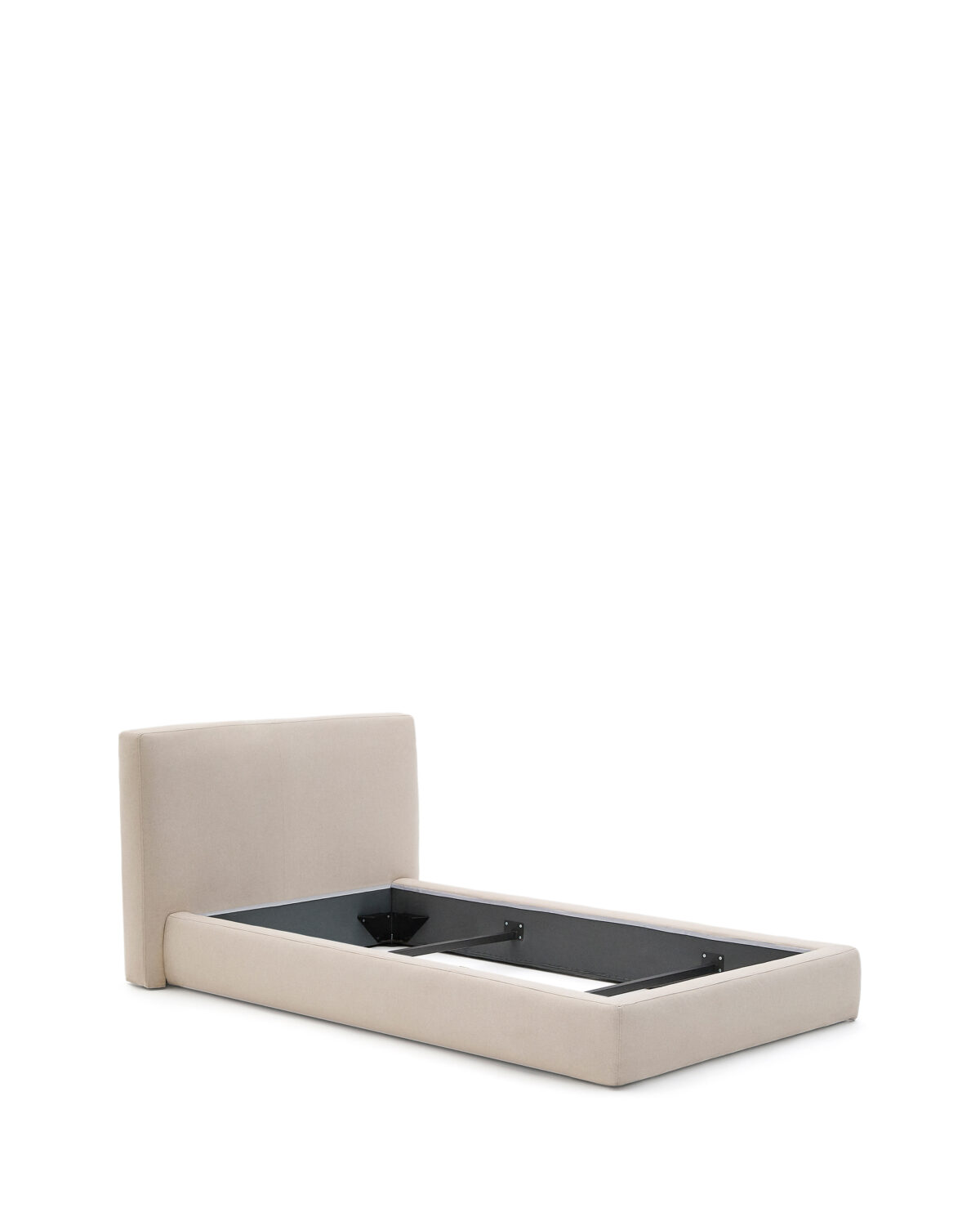 Kave Home Blok bed met afneembare hoes, ecru, voor matras van 90 x 200 cm FSC Mix Credit - Afbeelding 5