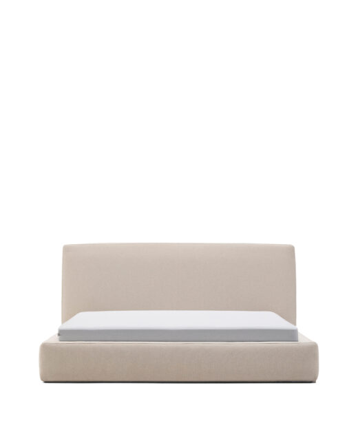 Kave Home Blok beddenhoes beige voor matras van 180 x 200 cm