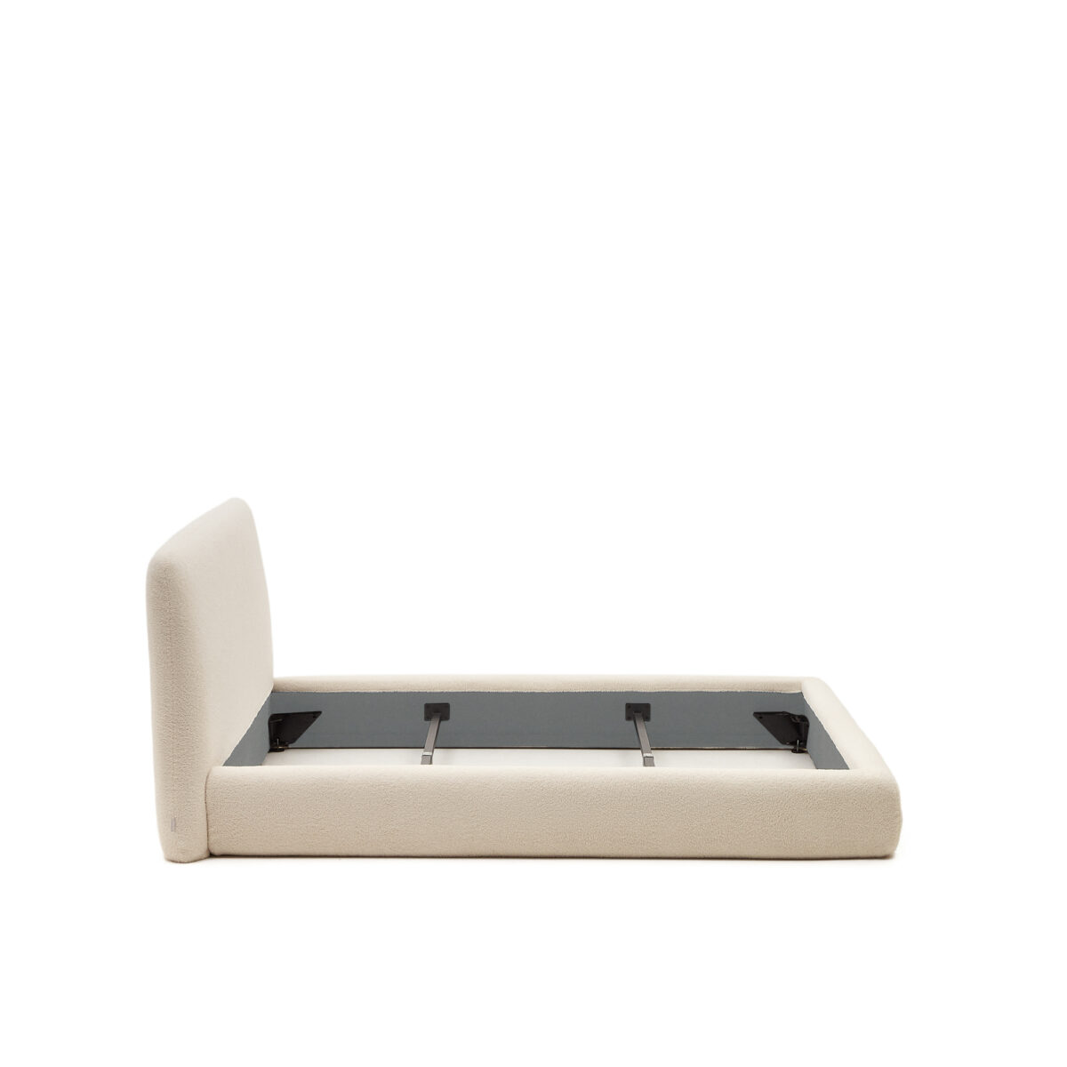 Kave Home Martina-bed met afneembare hoes van gebroken wit bouclé voor matrassen van 160 x 200 cm FSC Mix Credit - Afbeelding 8