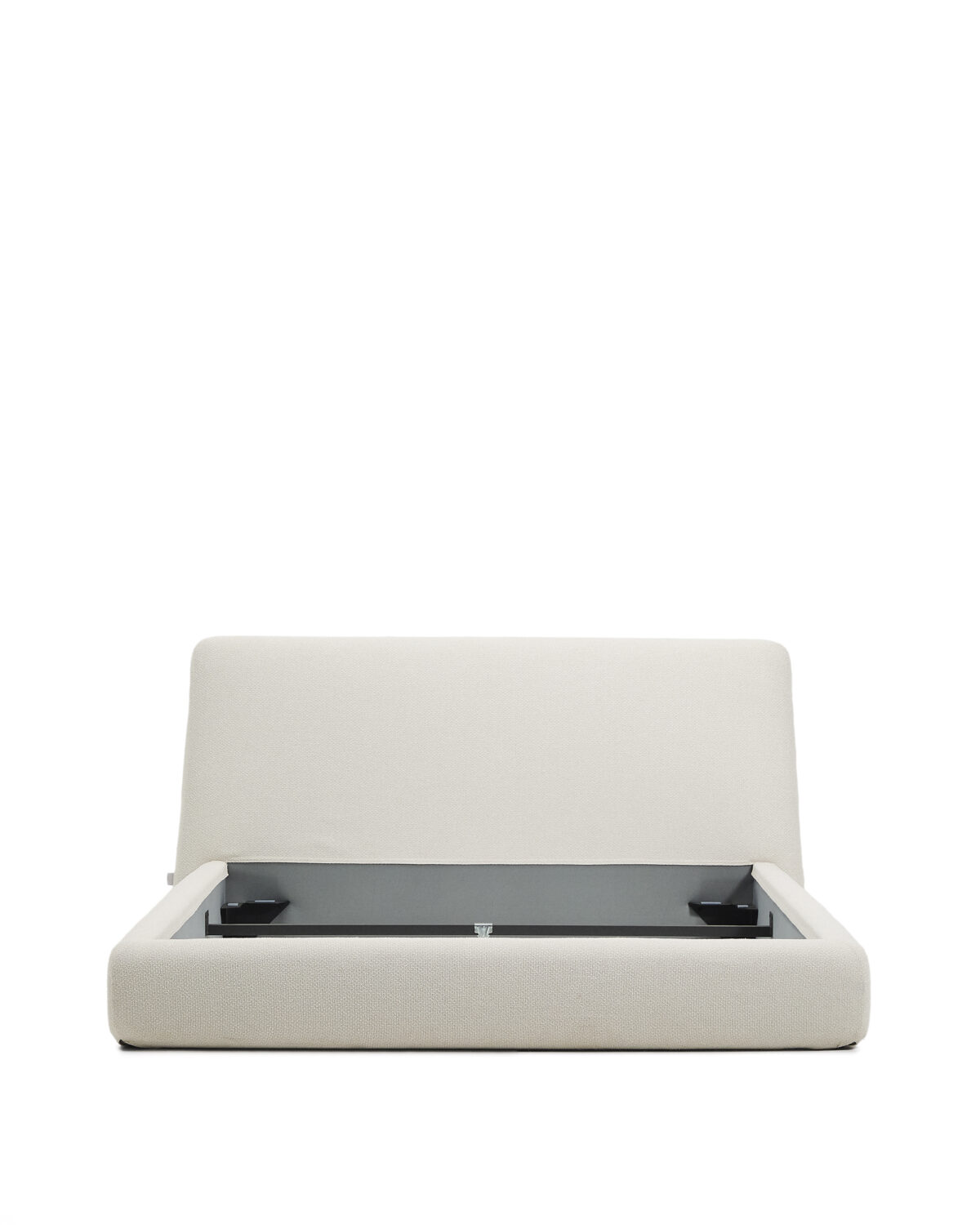 Kave Home Martina bed met afneembare hoes van ecru chenille voor matras van 160 x 200 cm - Afbeelding 8