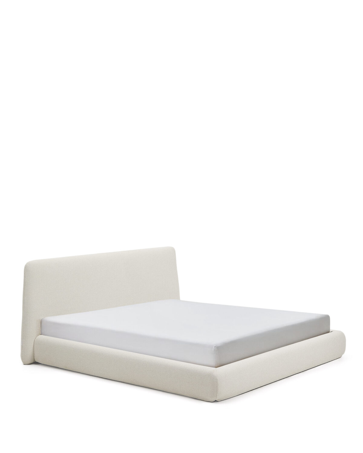 Kave Home Martina bed met afneembare hoes van ecru chenille voor matras van 180 x 200 cm - Afbeelding 5