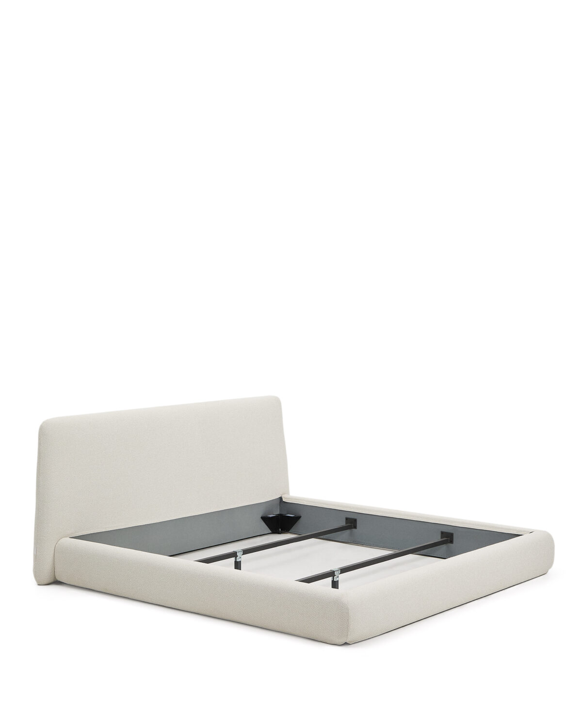 Kave Home Martina bed met afneembare hoes van ecru chenille voor matras van 180 x 200 cm - Afbeelding 7