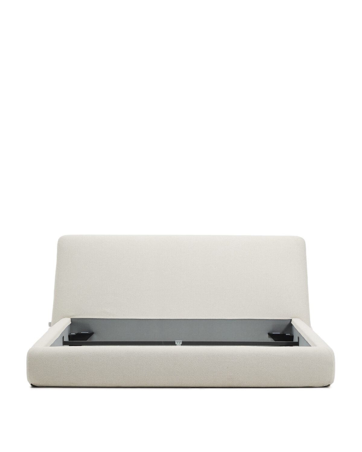 Kave Home Martina bed met afneembare hoes van ecru chenille voor matras van 180 x 200 cm - Afbeelding 8