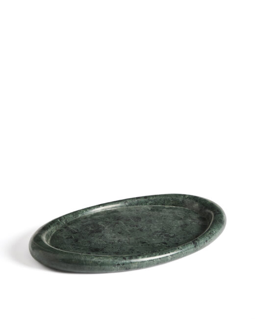 Kave Home Lenorel groen dienblad van marmer 43 x 28 cm