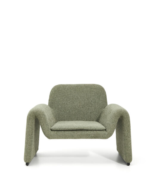 Kave Home Melvia fauteuil in groen chenille