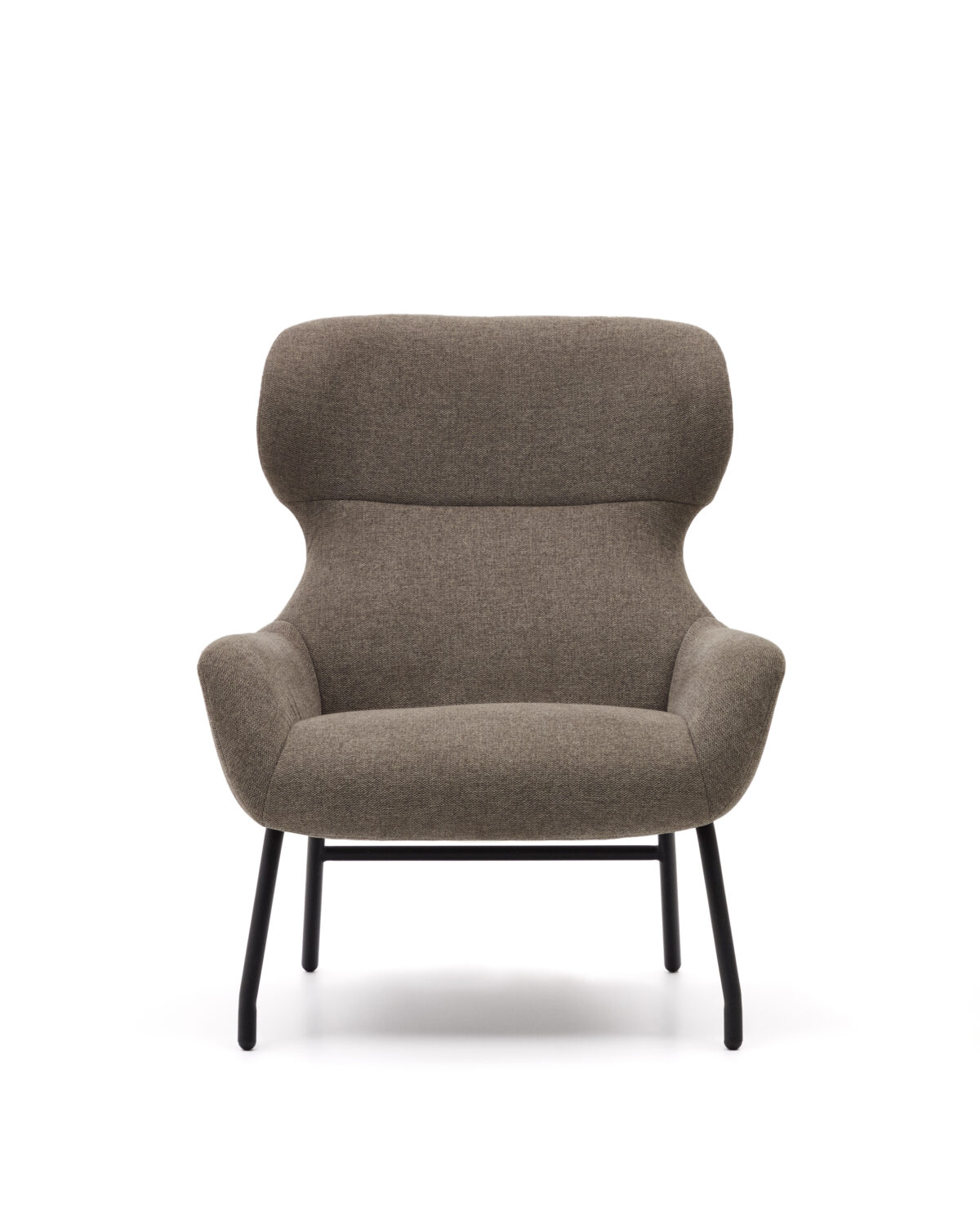 Kave Home Belina-fauteuil van lichtbruine chenille en staal met zwarte afwerking FSC 100% - Afbeelding 10