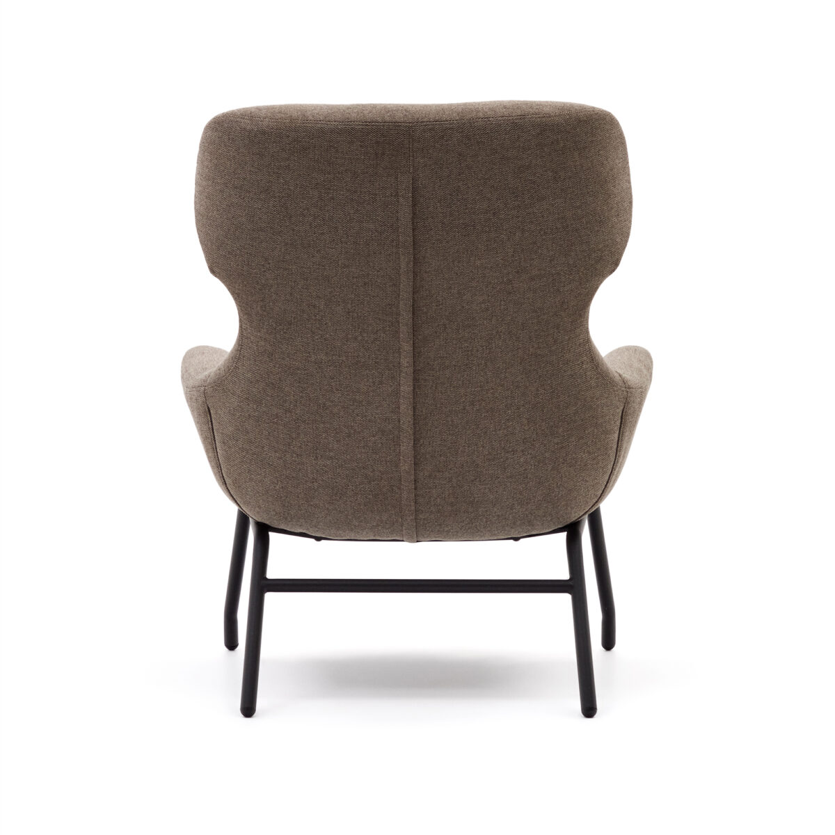 Kave Home Belina-fauteuil van lichtbruine chenille en staal met zwarte afwerking FSC 100% - Afbeelding 11