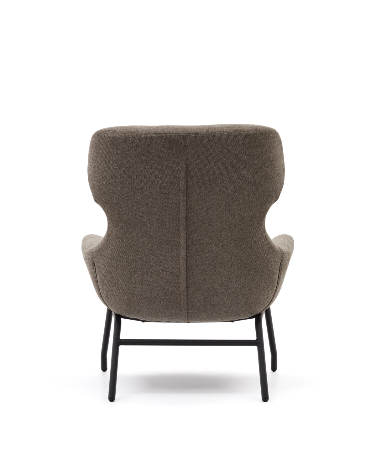 Kave Home Belina-fauteuil van lichtbruine chenille en staal met zwarte afwerking FSC 100% - Afbeelding 12