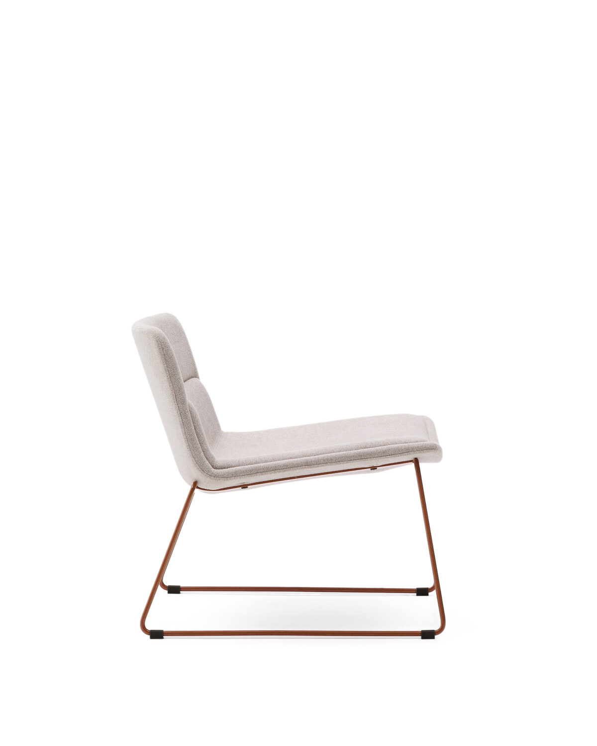 Kave Home Zahara beige fauteuil met stalen poten en terracotta afwerking FSC 100% - Afbeelding 6