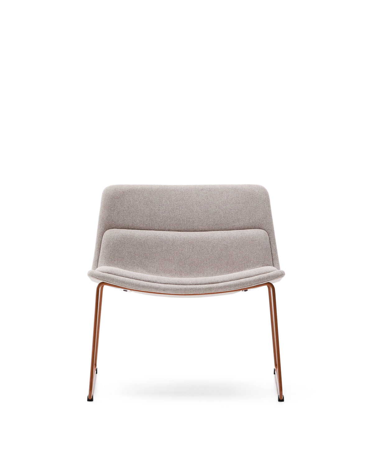 Kave Home Zahara beige fauteuil met stalen poten en terracotta afwerking FSC 100% - Afbeelding 7