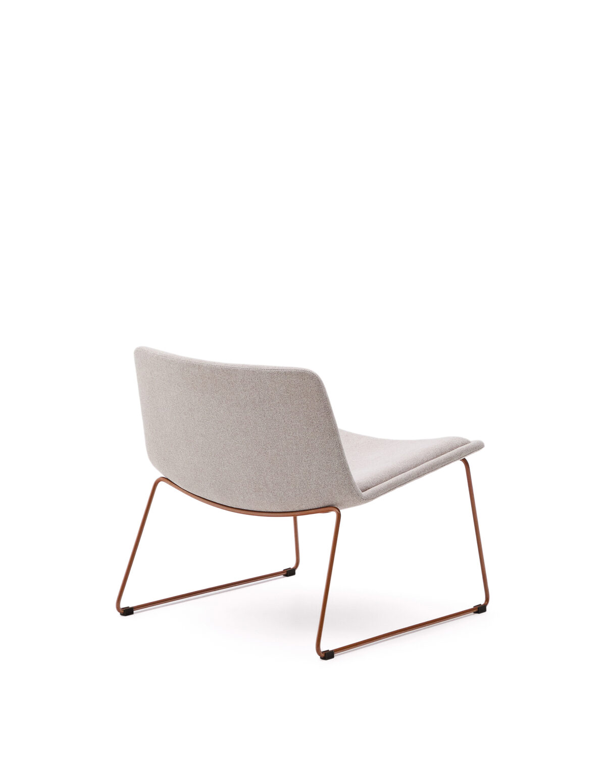 Kave Home Zahara beige fauteuil met stalen poten en terracotta afwerking FSC 100% - Afbeelding 8