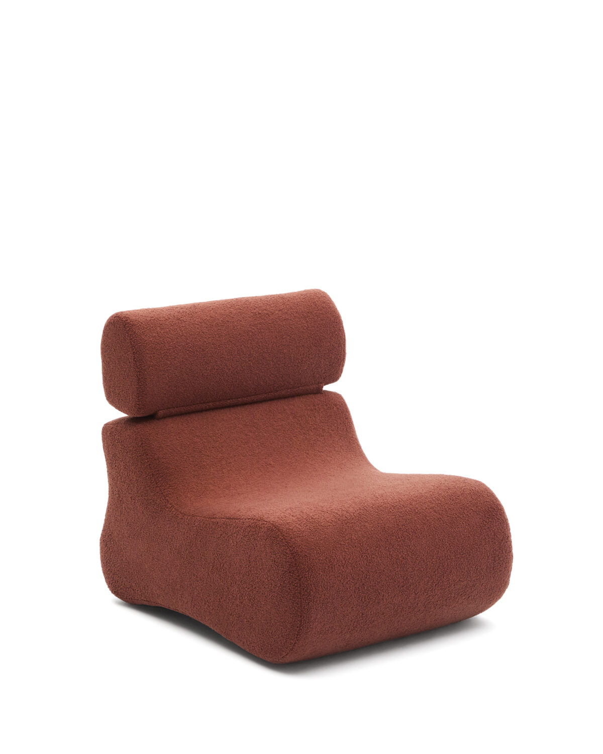 Kave Home Fauteuil Club van terracotta bouclé - Afbeelding 4