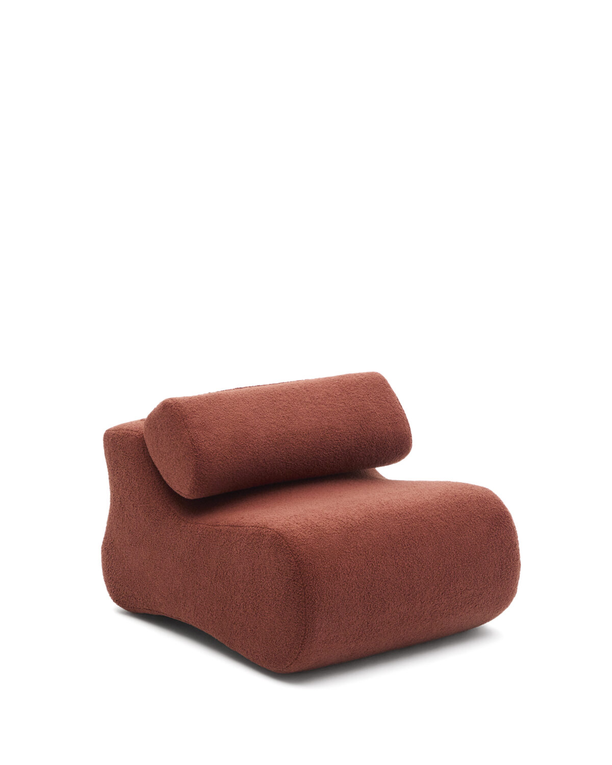 Kave Home Fauteuil Club van terracotta bouclé - Afbeelding 8