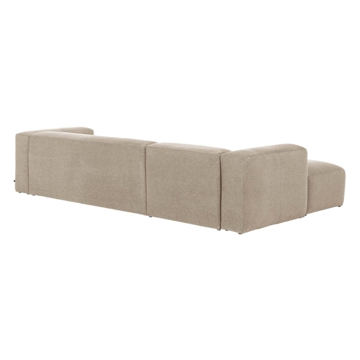 Kave Home Blok 4-zitsbank in beige chenille en met chaise longue links 330 cm FSC Mix Credit - Afbeelding 7