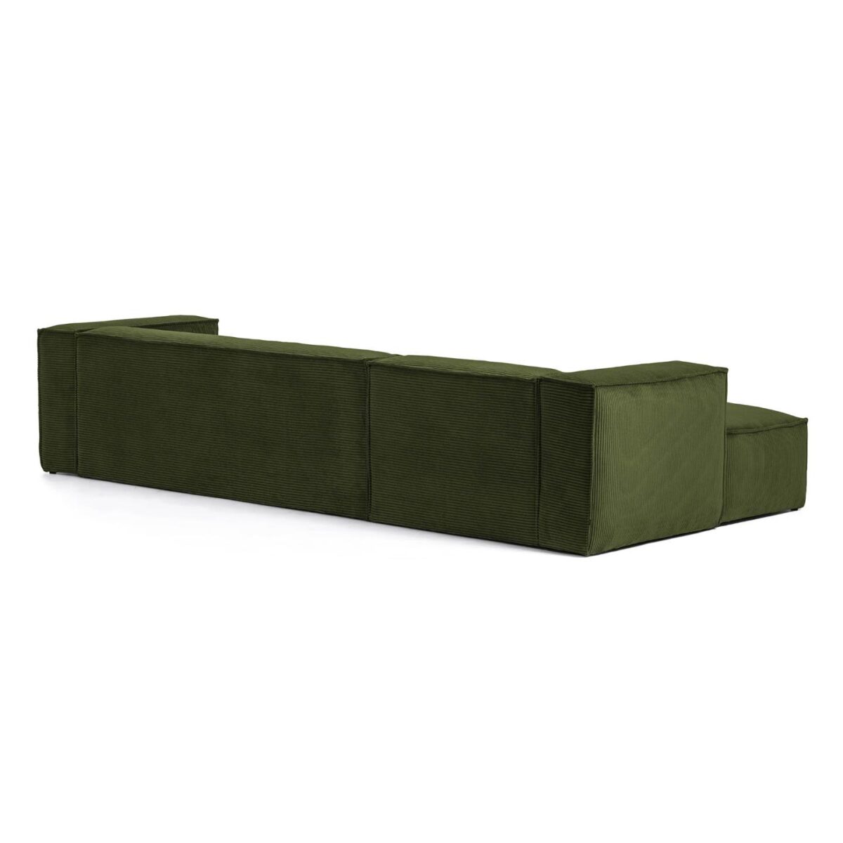Kave Home Blok 4-zitsbank in dik groen ribfluweel en met chaise longue links 330 cm FSC Mix Credit - Afbeelding 8