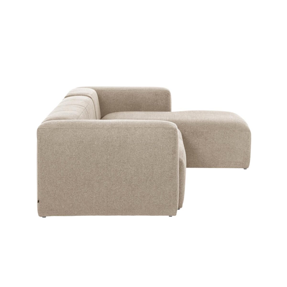 Kave Home Blok 4-zitsbank in beige chenille en met chaise longue rechts 330 cm FSC Mix Credit - Afbeelding 6