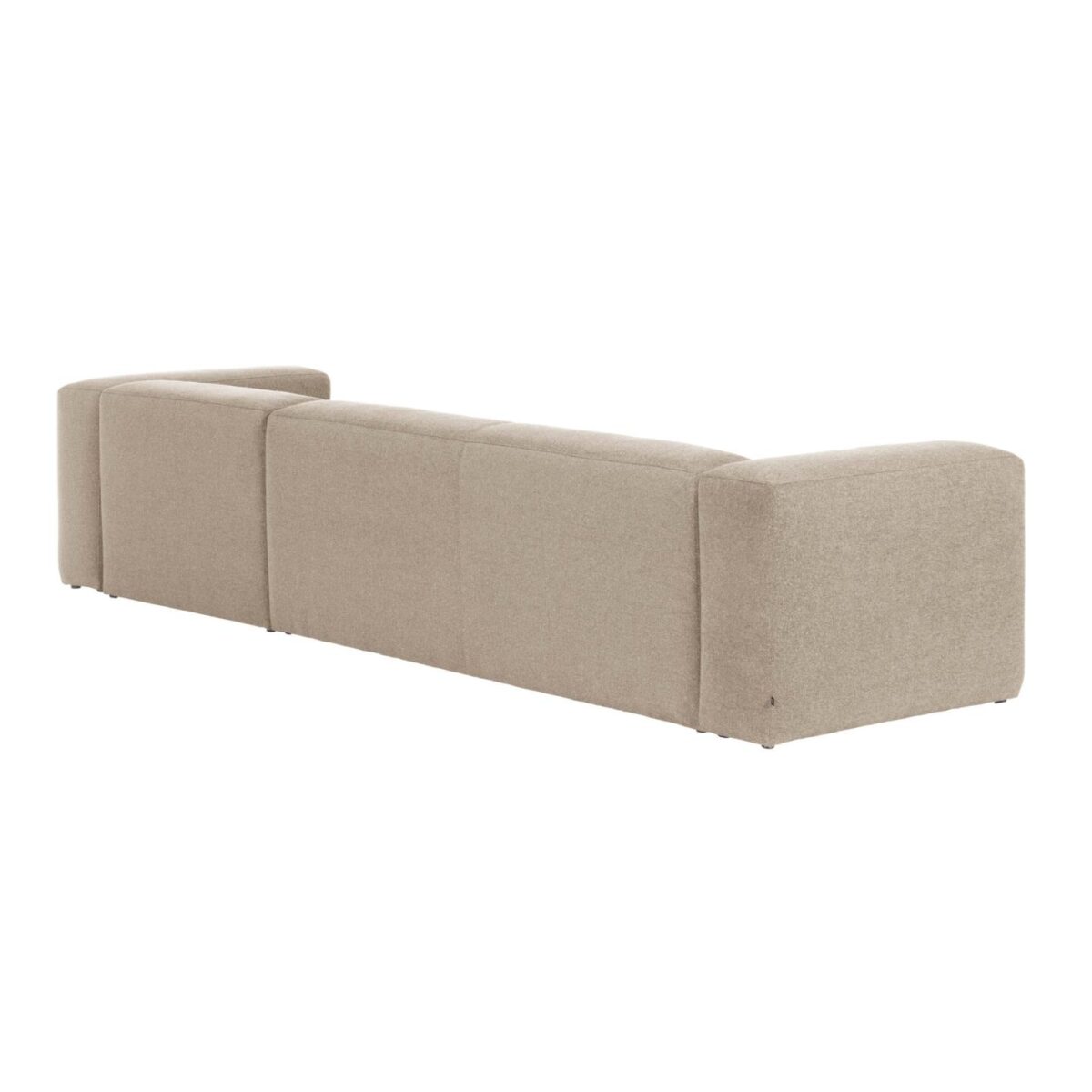 Kave Home Blok 4-zitsbank in beige chenille en met chaise longue rechts 330 cm FSC Mix Credit - Afbeelding 7