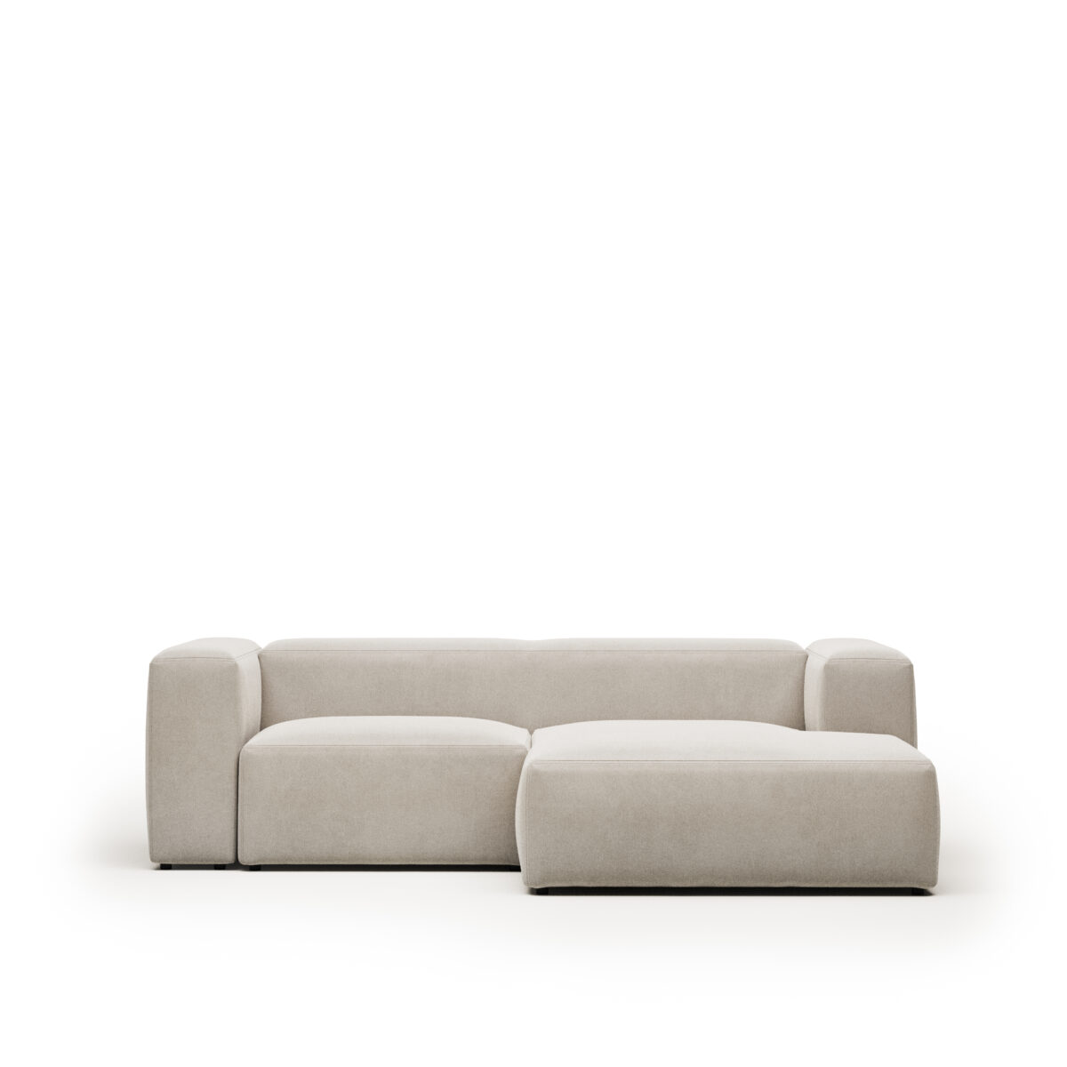 Kave Home Blok 2-zitsbank in beige chenille met een chaise longue rechts 240 cm FSC Mix Credit - Afbeelding 4
