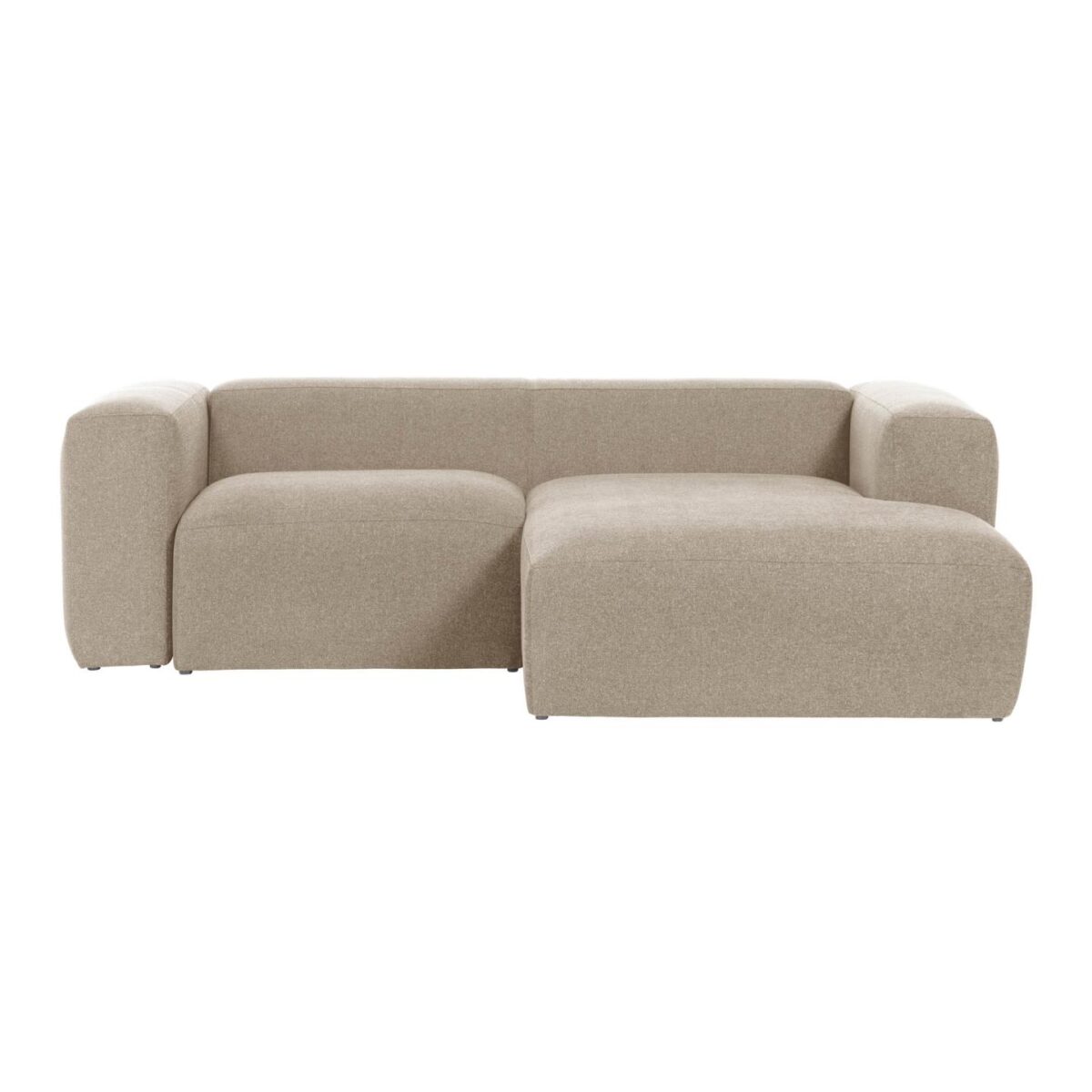 Kave Home Blok 2-zitsbank in beige chenille met een chaise longue rechts 240 cm FSC Mix Credit - Afbeelding 5