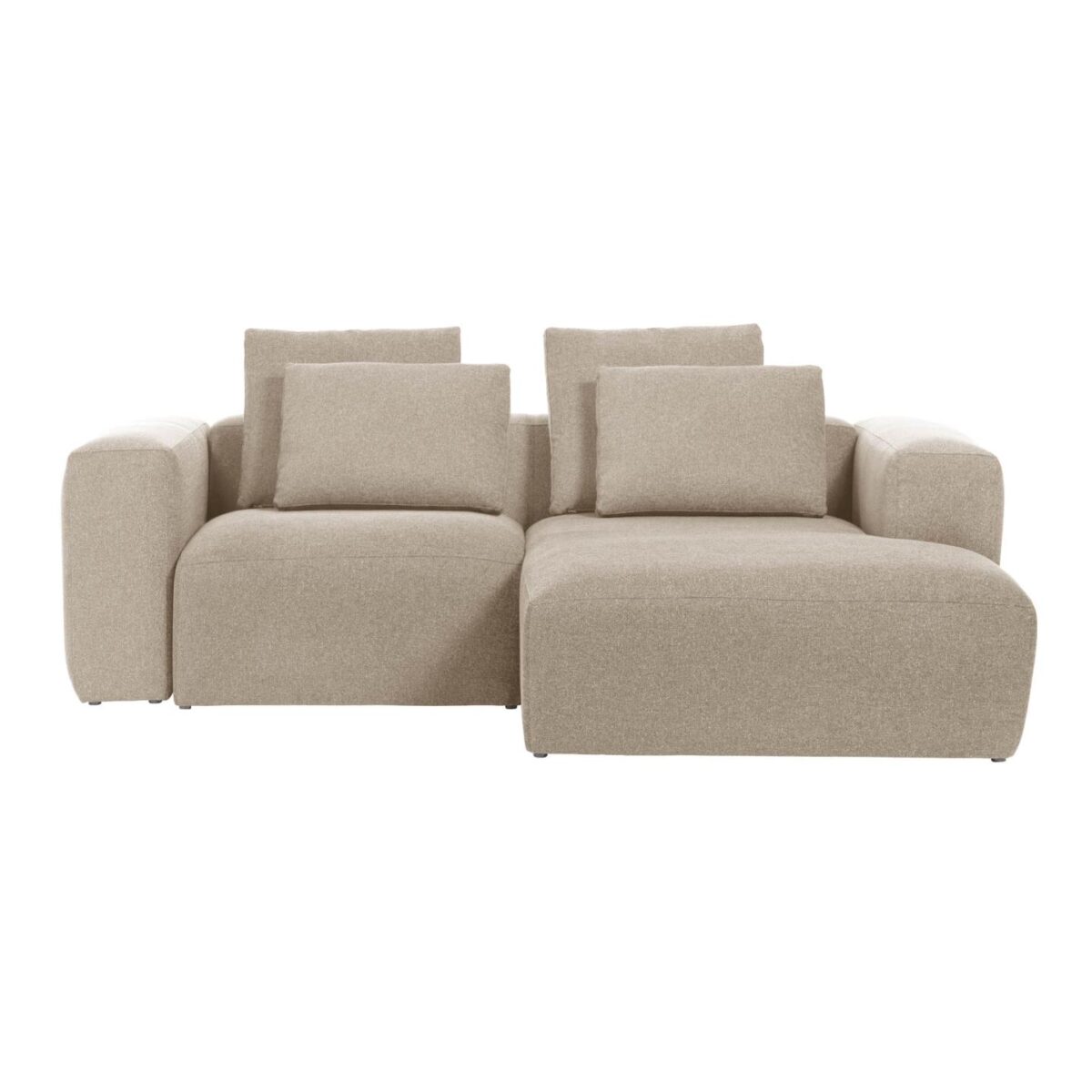 Kave Home Blok 2-zitsbank in beige chenille met een chaise longue rechts 240 cm FSC Mix Credit - Afbeelding 8
