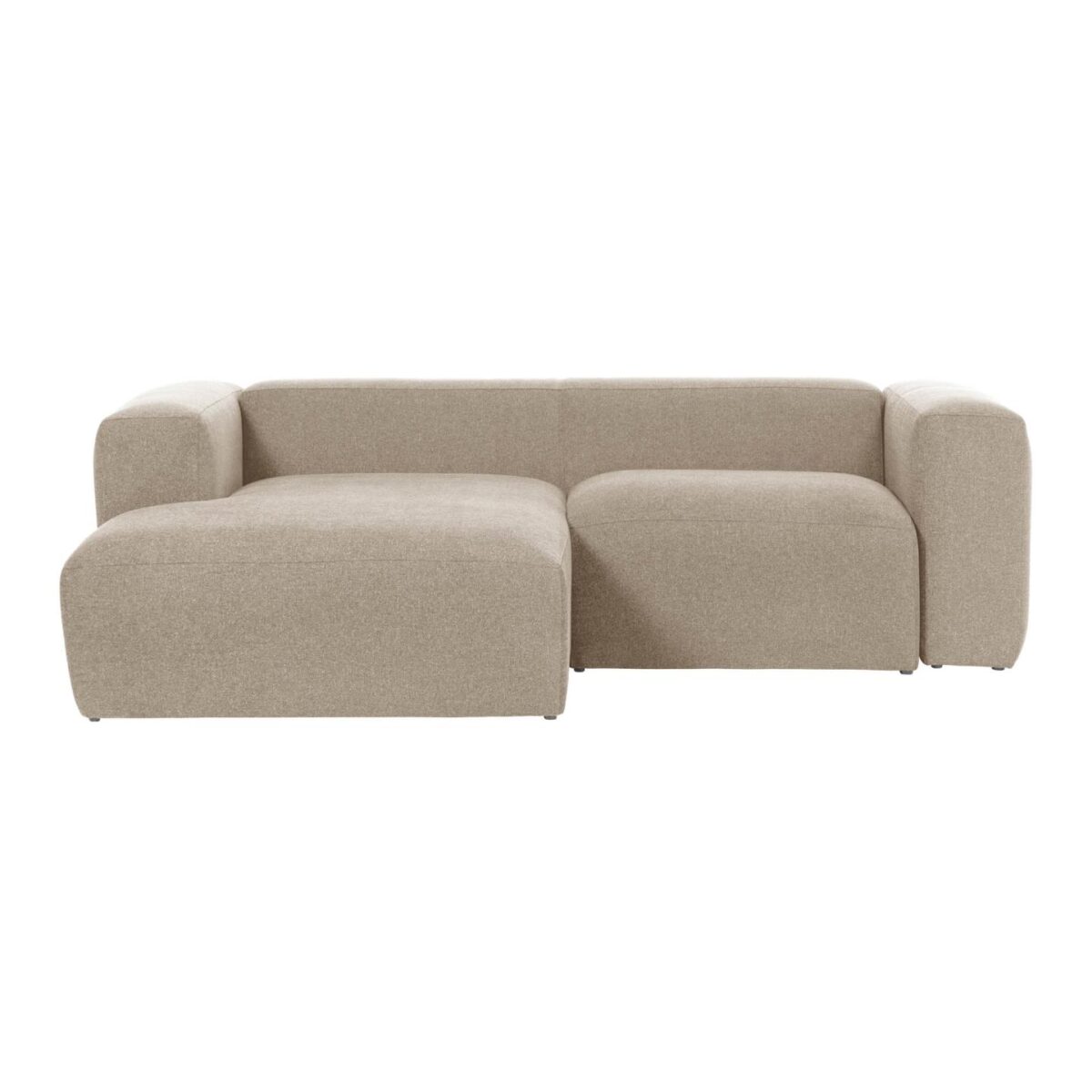 Kave Home Blok 2-zitsbank in beige chenille met een chaise longue links 240 cm FSC Mix Credit - Afbeelding 5