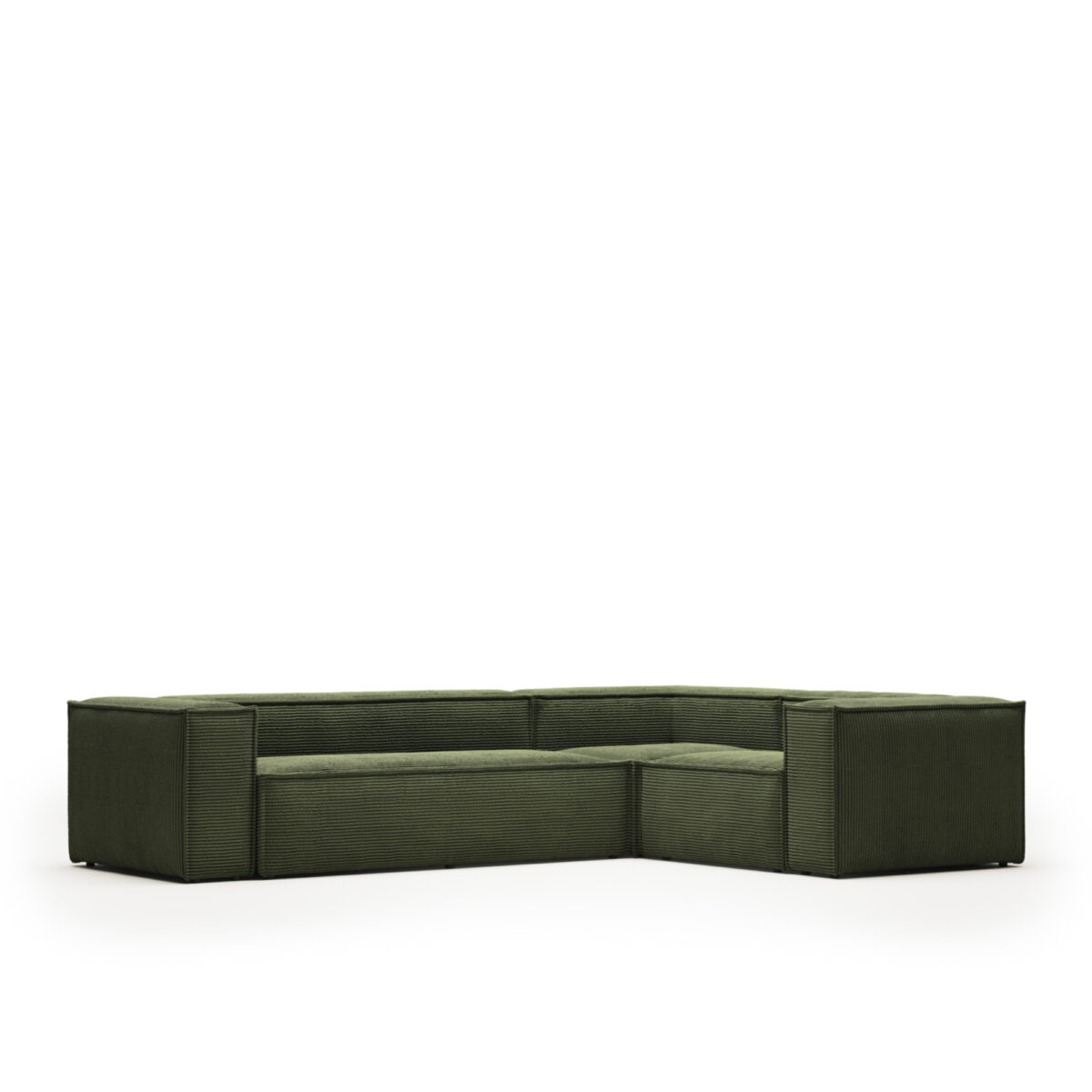 Kave Home Blok 4 zits hoekbank in groen ribfluweel 320 x 230 cm / 230 x 320 cm FSC Mix Credit - Afbeelding 4