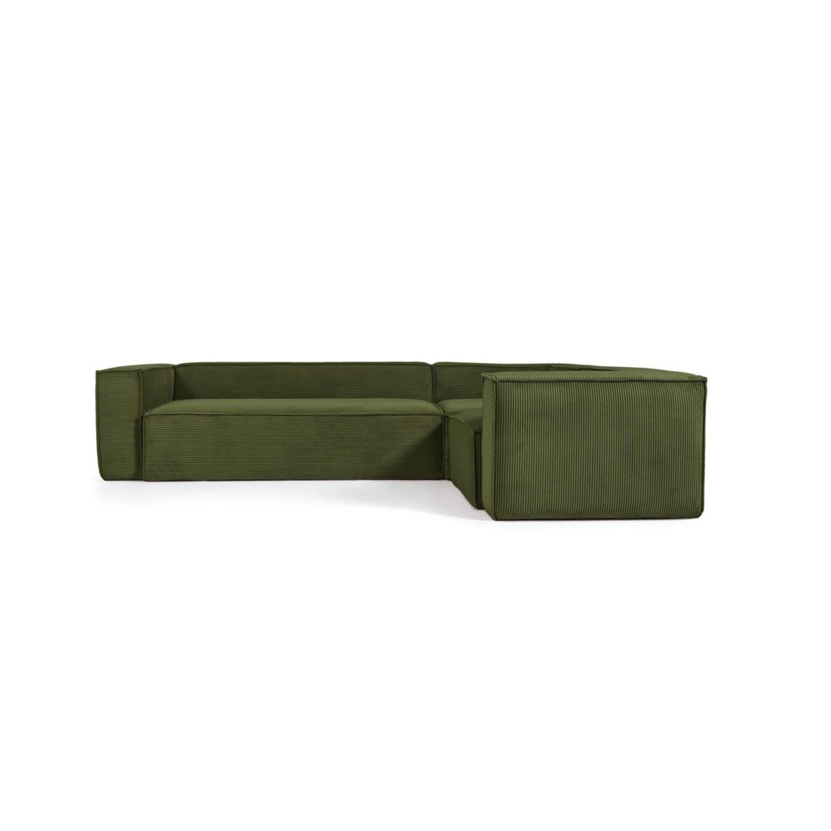 Kave Home Blok 4 zits hoekbank in groen ribfluweel 320 x 230 cm / 230 x 320 cm FSC Mix Credit - Afbeelding 6