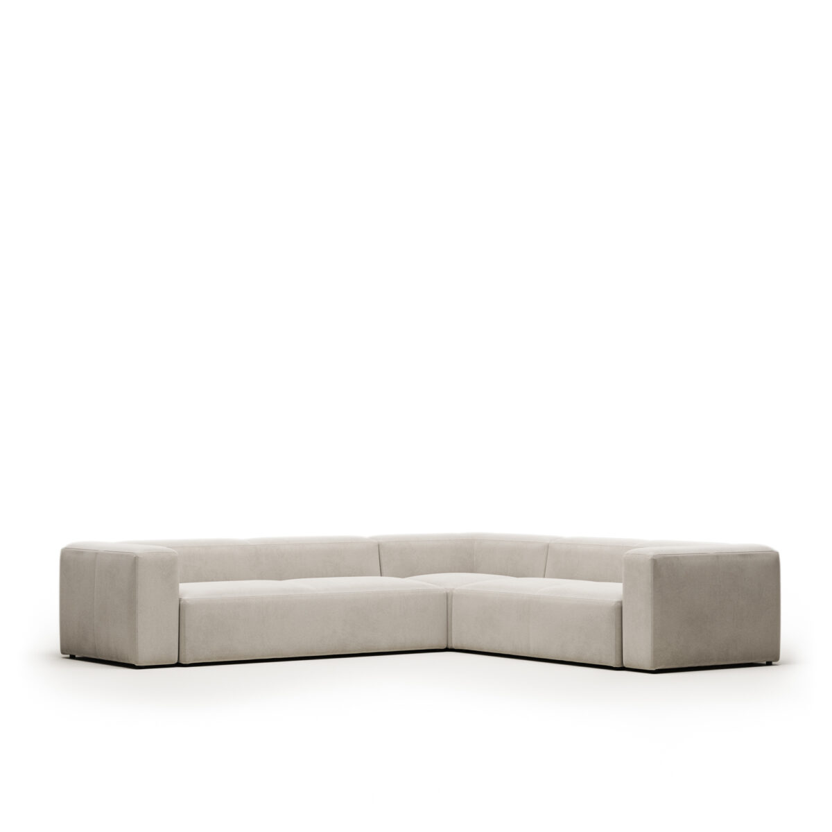Kave Home Blok 5-zitshoekbank in beige chenille 320 x 290 cm / 290 x 320 cm FSC Mix Credit
