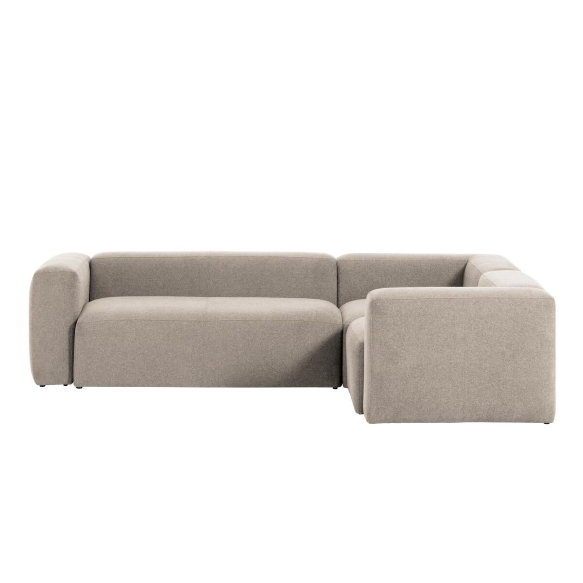 Kave Home Blok 3-zitshoekbank in beige chenille 290 x 230 cm / 230 cm 290 cm FSC Mix Credit - Afbeelding 5