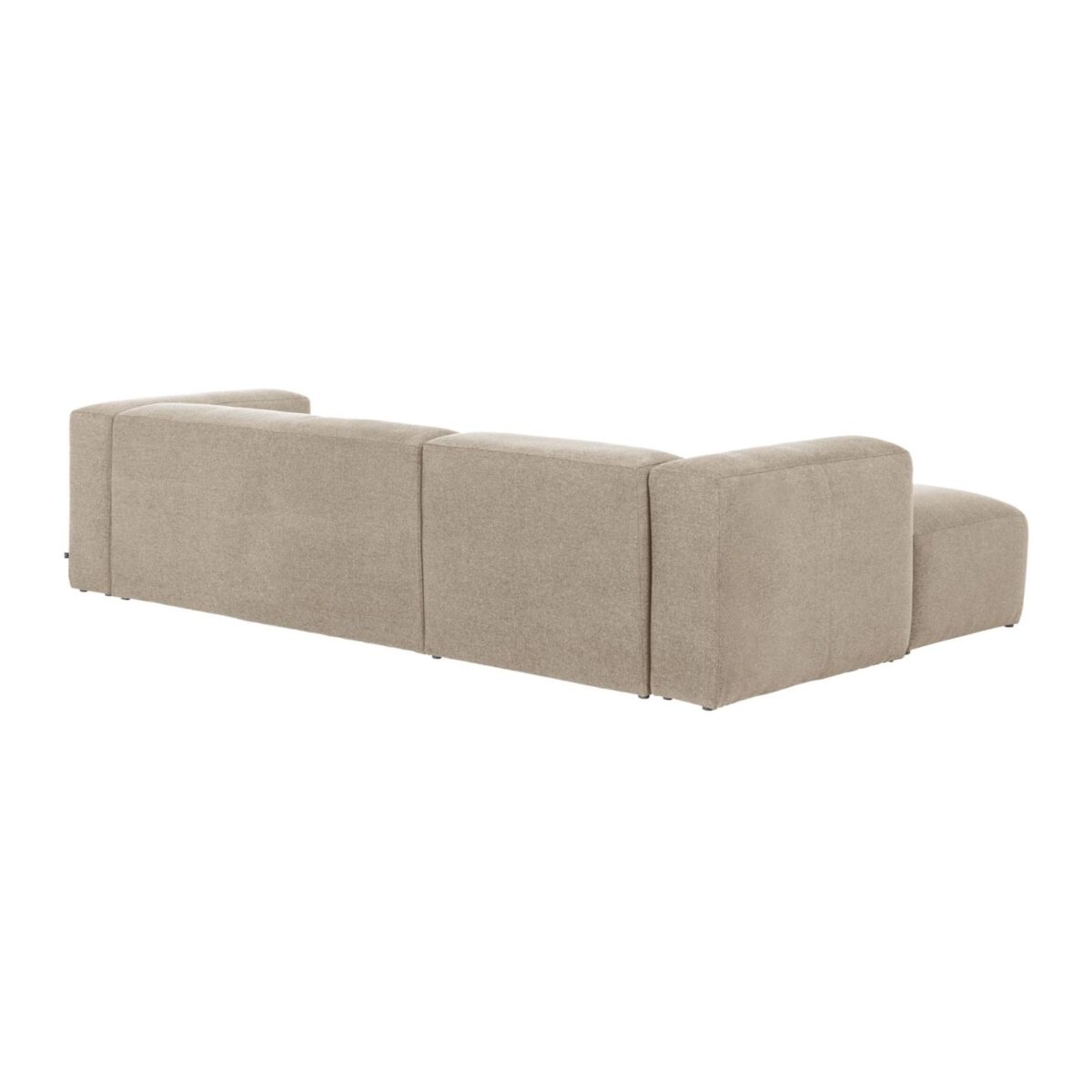 Kave Home Blok 3-zitsbank in beige chenille en met chaise longue links 300 cm FSC Mix Credit - Afbeelding 7