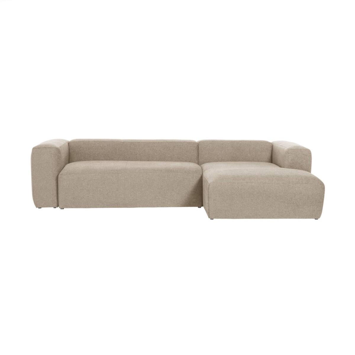 Kave Home Blok 3-zitsbank in beige chenille en met chaise longue rechts 300 cm FSC Mix Credit - Afbeelding 5