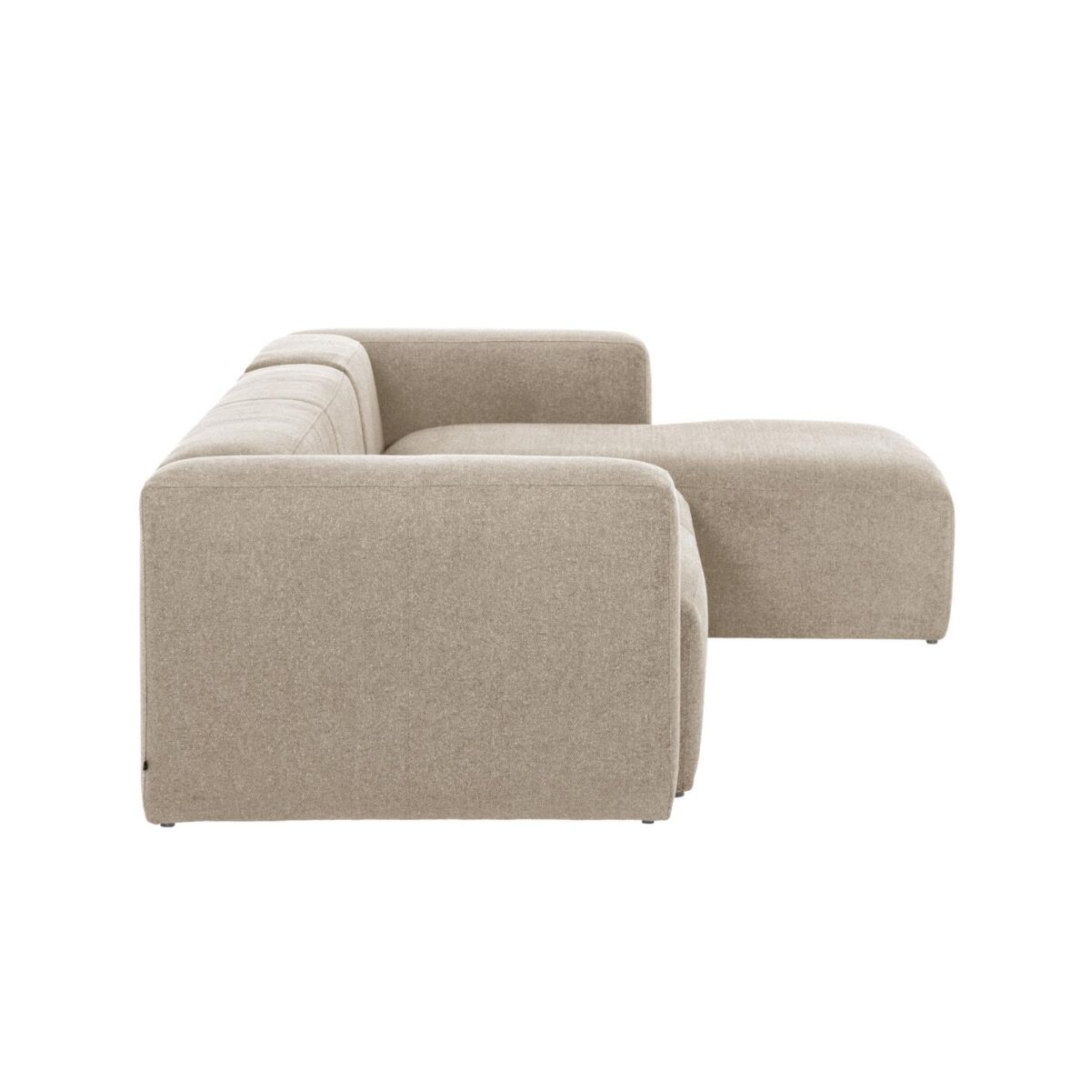 Kave Home Blok 3-zitsbank in beige chenille en met chaise longue rechts 300 cm FSC Mix Credit - Afbeelding 6