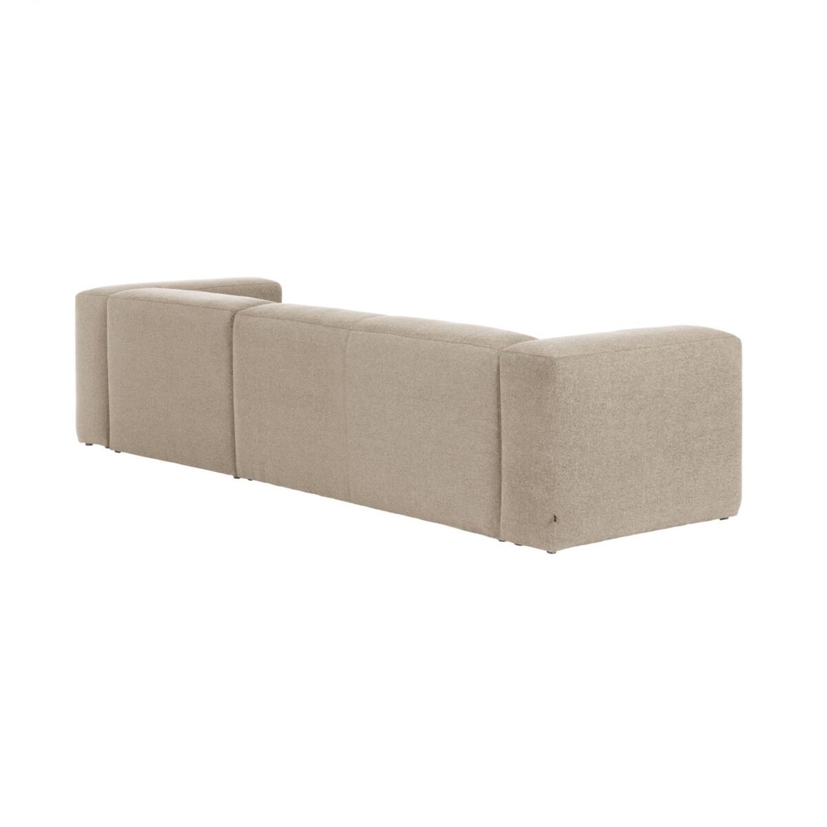 Kave Home Blok 3-zitsbank in beige chenille en met chaise longue rechts 300 cm FSC Mix Credit - Afbeelding 7