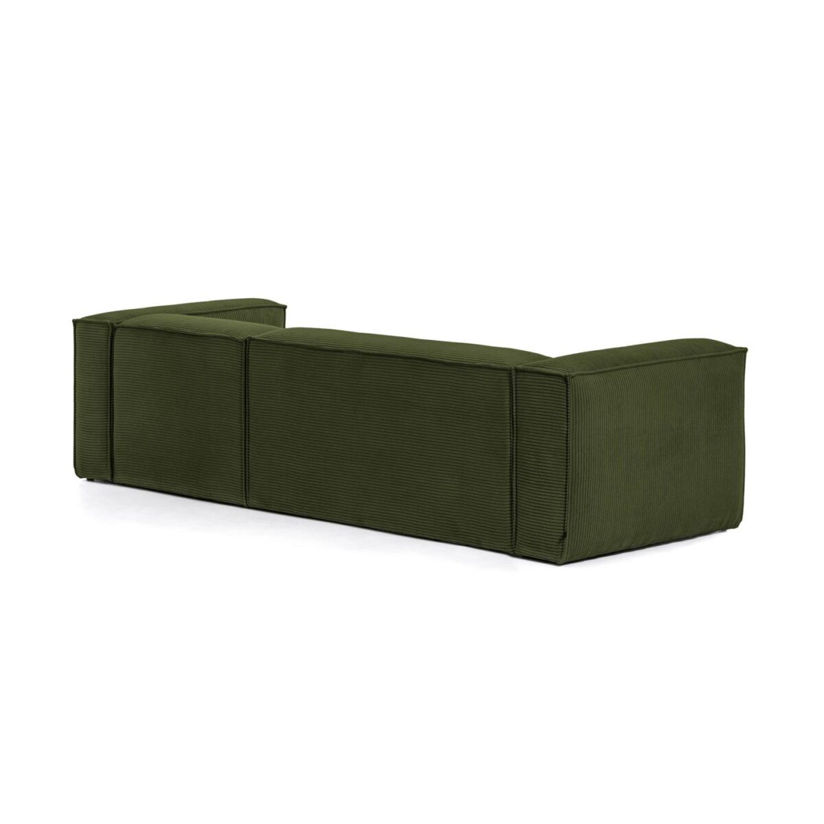 Kave Home Blok 3-zitsbank met dik groen ribfluweel en chaise longue rechts 300 cm FSC Mix Credit - Afbeelding 8
