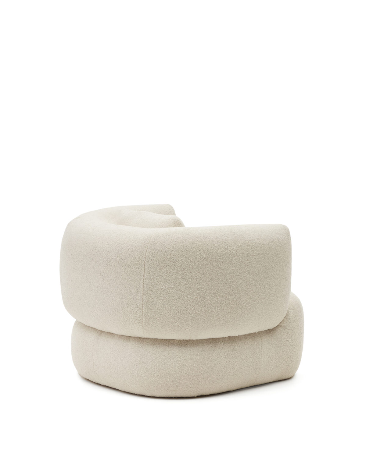 Kave Home Martina draaistoel met kussen in ecru bouclé FSC Mix Credit - Afbeelding 12