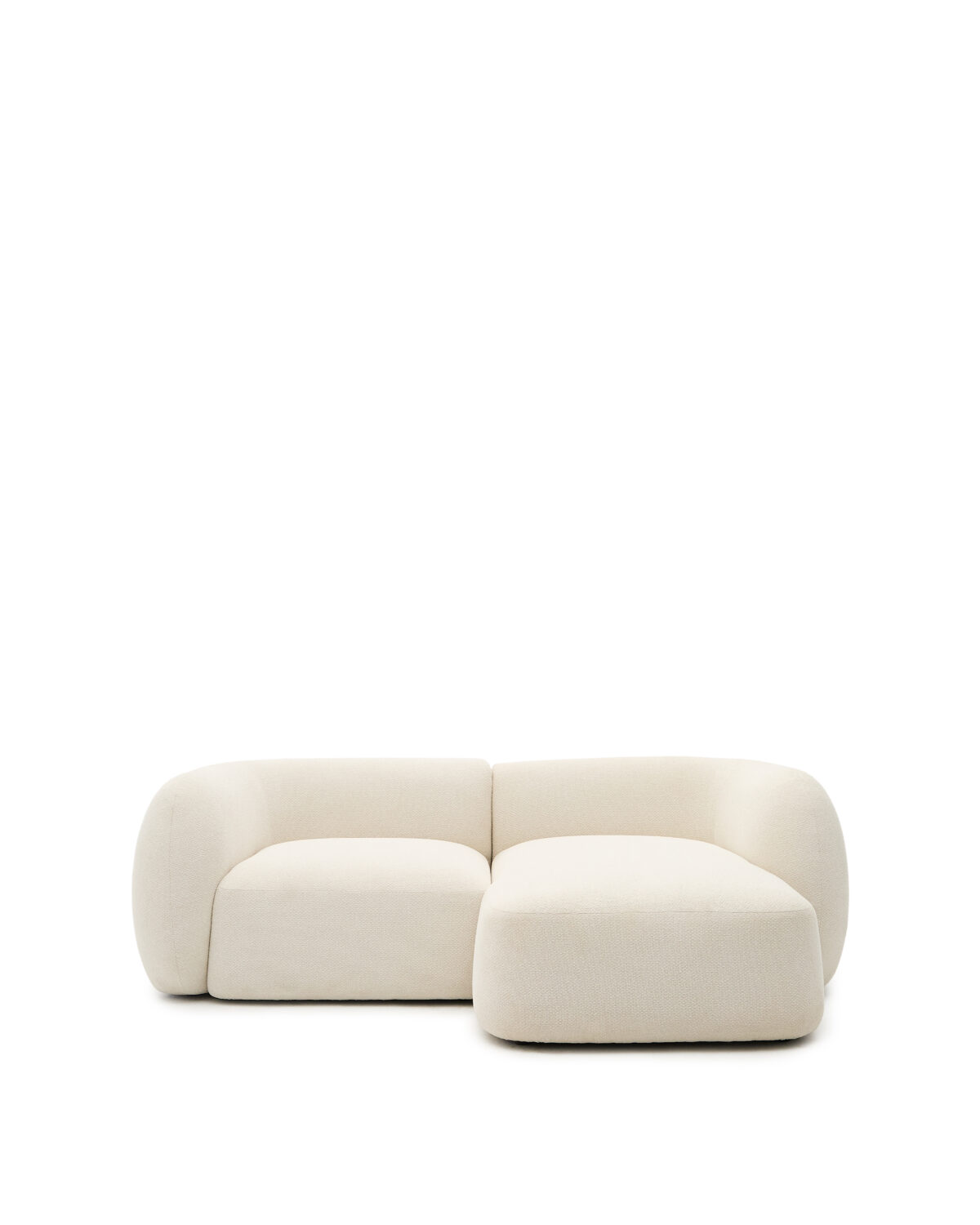 Kave Home Martina modulaire 2-zitsbank in ecru chenille met chaise longue rechts 230 cm - Afbeelding 3