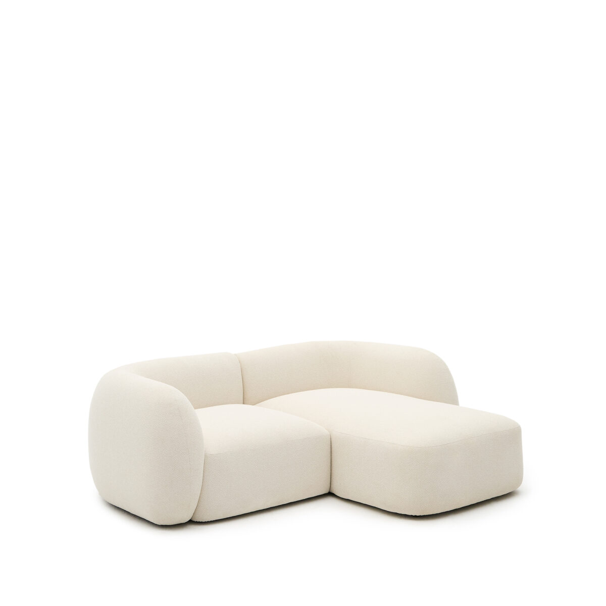 Kave Home Martina modulaire 2-zitsbank in ecru chenille met chaise longue rechts 230 cm - Afbeelding 6