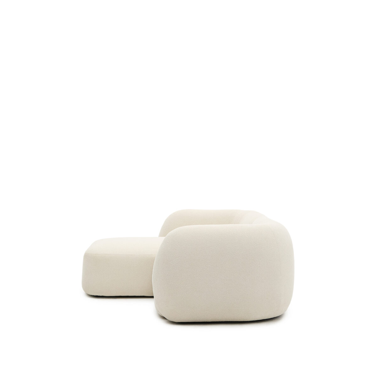 Kave Home Martina modulaire 2-zitsbank in ecru chenille met chaise longue links 230 cm - Afbeelding 5