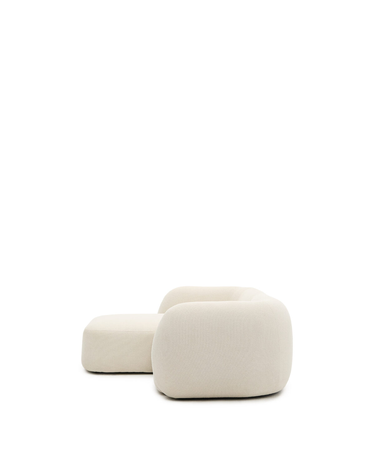 Kave Home Martina modulaire 2-zitsbank in ecru chenille met chaise longue links 230 cm - Afbeelding 6